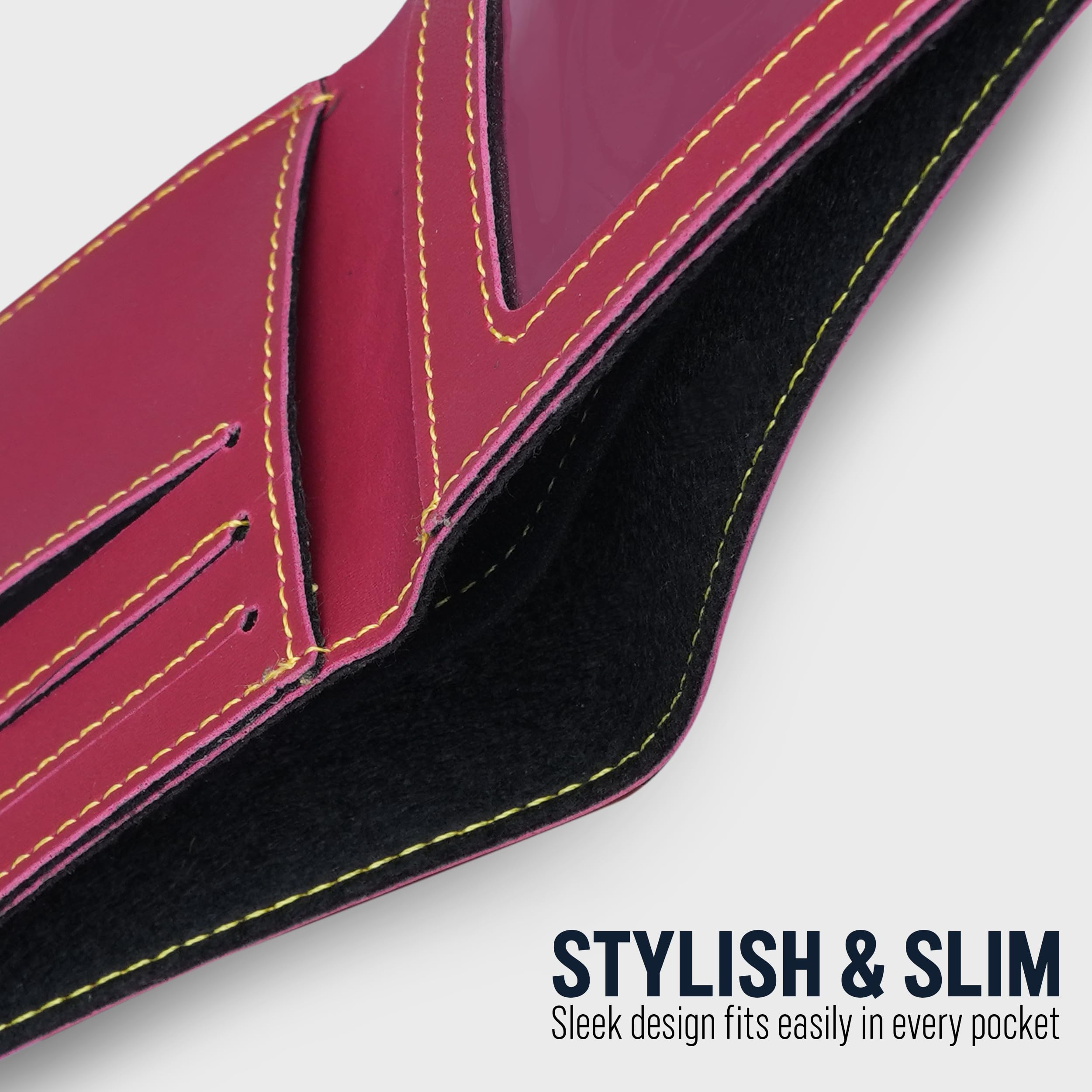 The Wallet Store Vegan Leather Wallet For Men - Red