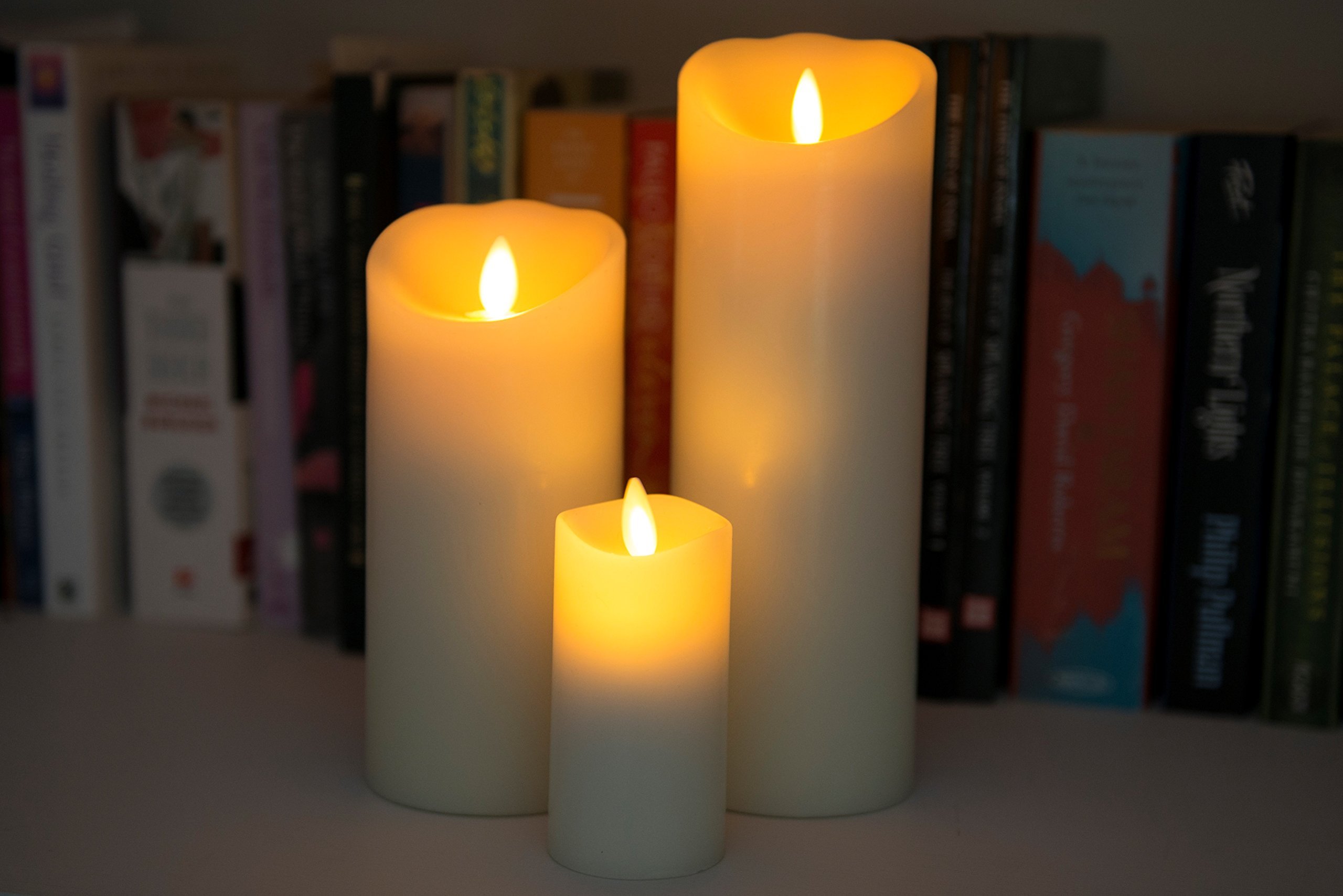 Aazon.co: Luinara Holiday Green Flaeless Candle Recessed Top
