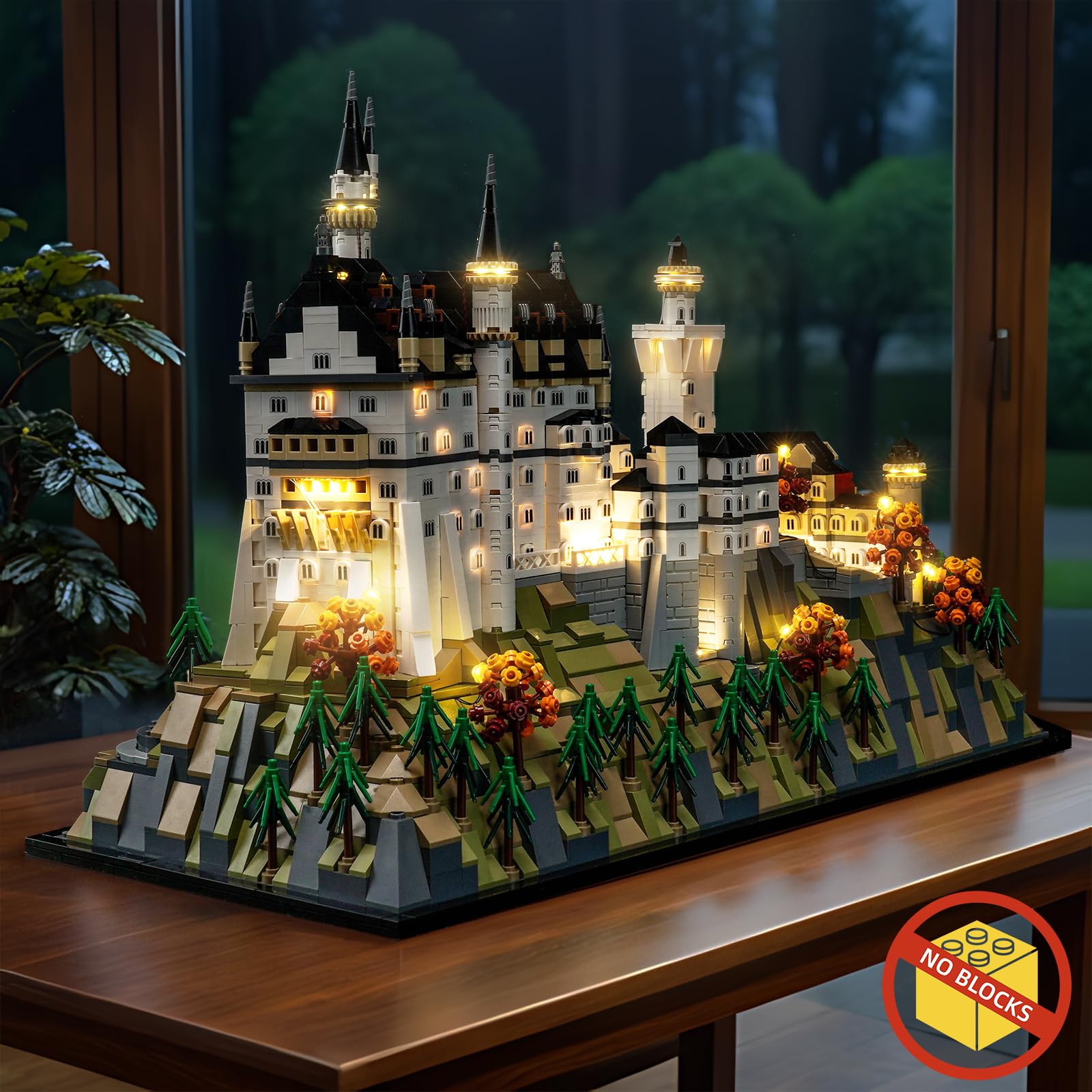 BrickBling Touch Dimmer Schalter Led Licht Set Kompatibel mit Lego Neuschwanstein Castle 21063 (Kein Modell), Dekorationsbeleuchtungsset Compatible with Lego Neuschwanstein Castle Kreative Spielzeug