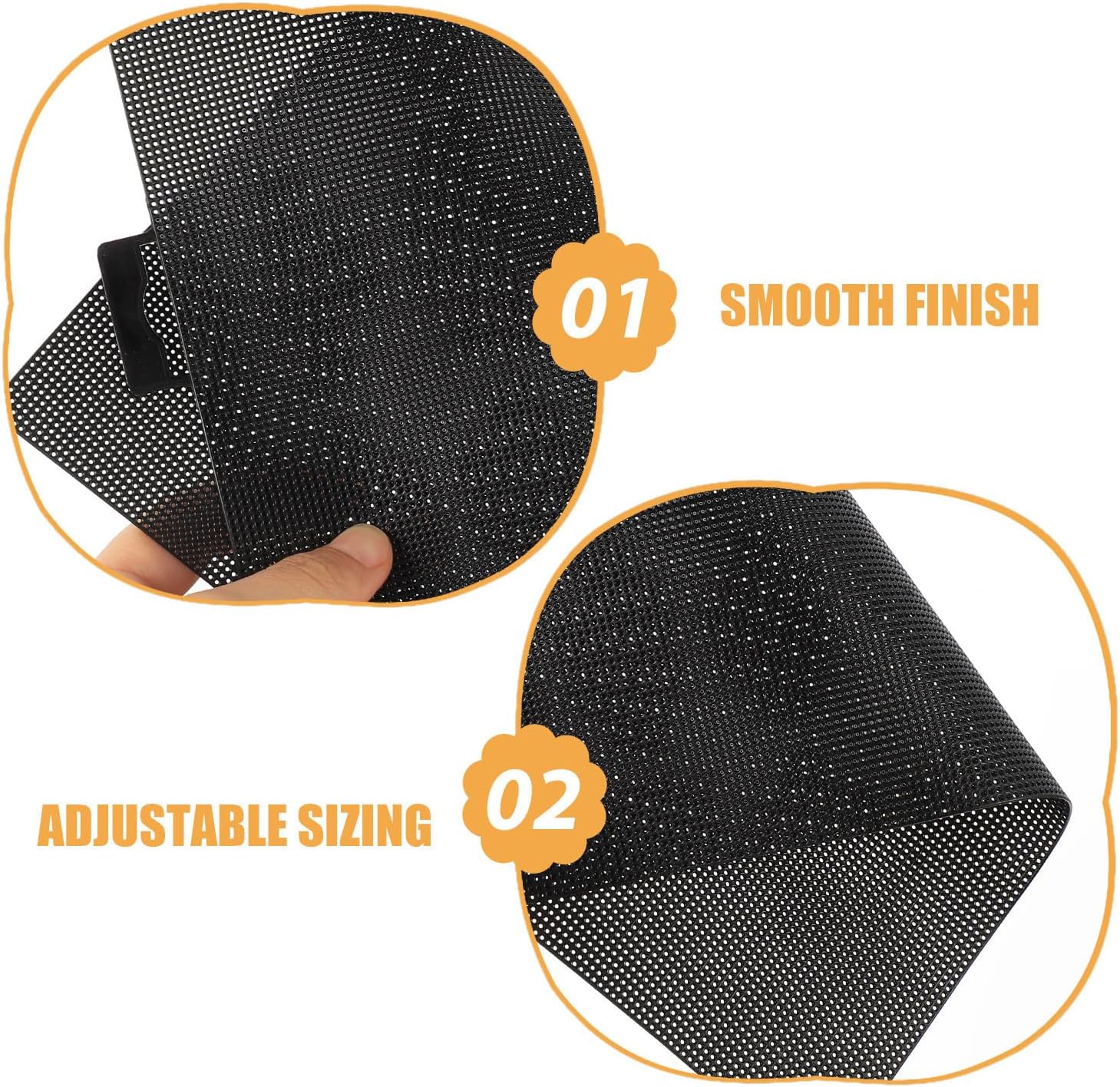 Mikinona 10pcs Black Plastic Canvas Sheets for Embroidery and Needlepoint, Pe Material Burr-Free Surface and Deformation Prevention, for Craft and Creative Projects