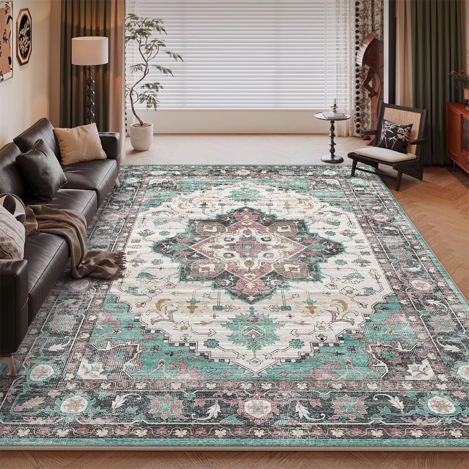 Tapis bureau sol anti poussiere multicolor 60x120cm déco pour salle à manger