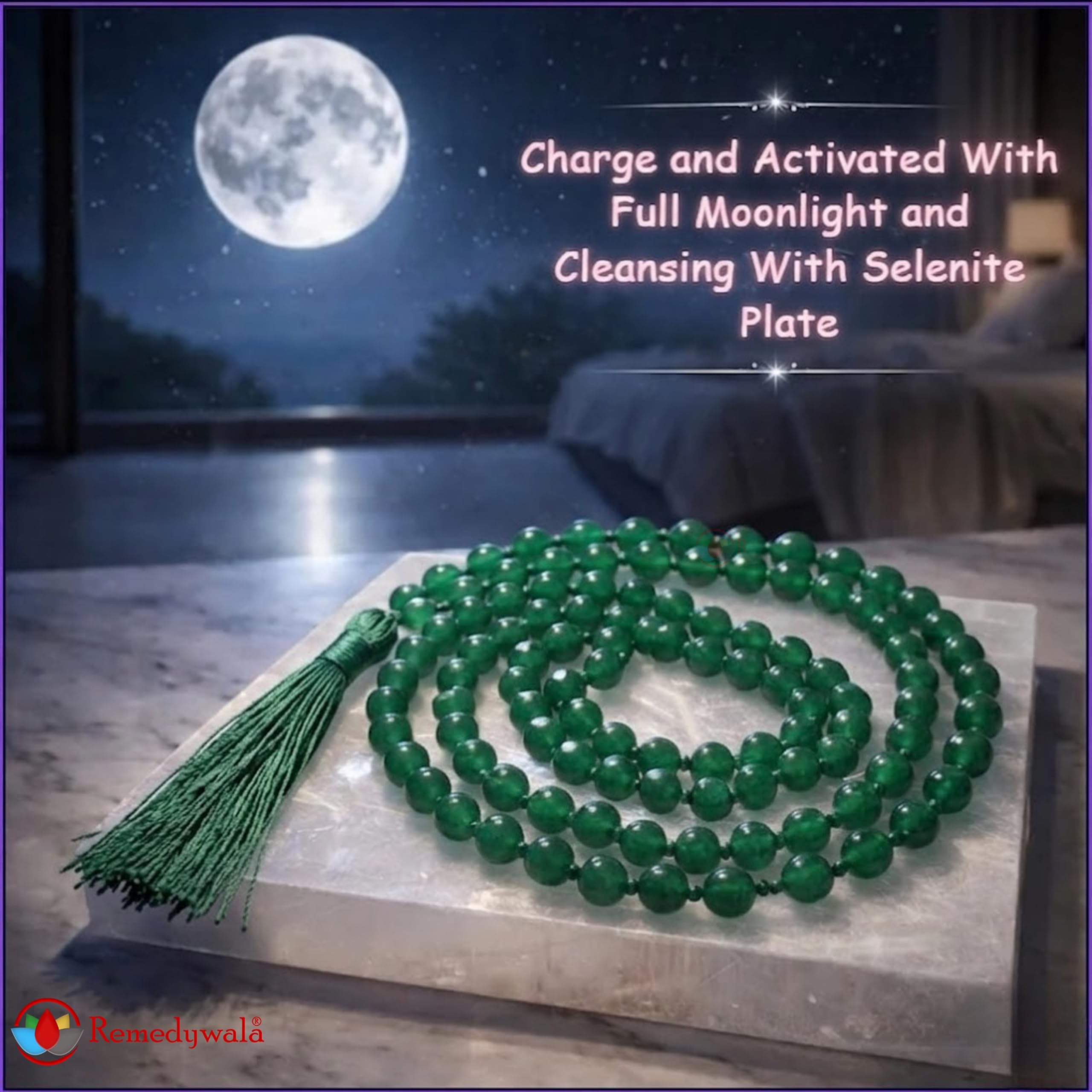 Green Jade Mala - Meditation & Spiritual Practice -5