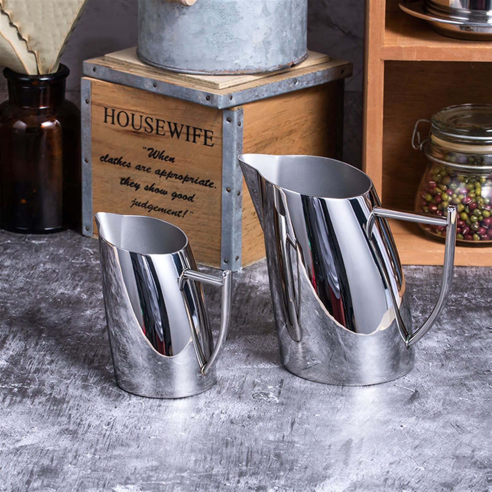 Milchkrug Edelstahl Milchschaumkugel 15 0ml 350ml. Espresso-Kaffee-Pitcher Barista-Handwerk Kaffee-Milch-Schaumkugelkugel Milchkännchen Porzellan (Color : 150ML)