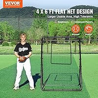 Vista 2 de VEVOR Baseball and Softball Rebounder Net, PitchBack Baseball Pitching Nest, 3-Way Baseball, Softball Pitchback Net, Fielding Trainer, Bounce Back