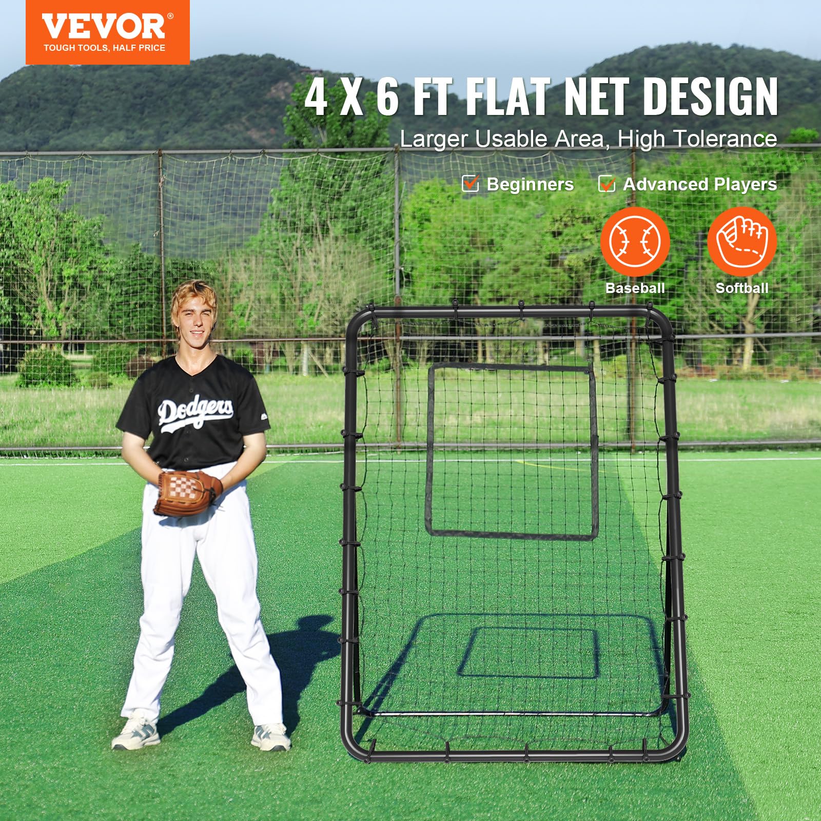 VEVOR Filet de Rebond Baseball Softball Mixte Adolescent