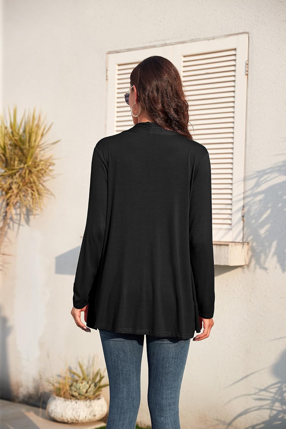 TASAMO Women's Casual Lightweight Cardigan Long Sleeve Open Front with Pockets Cozy Soft Knitted Drape Fall Flowy Cardigan - Image 2