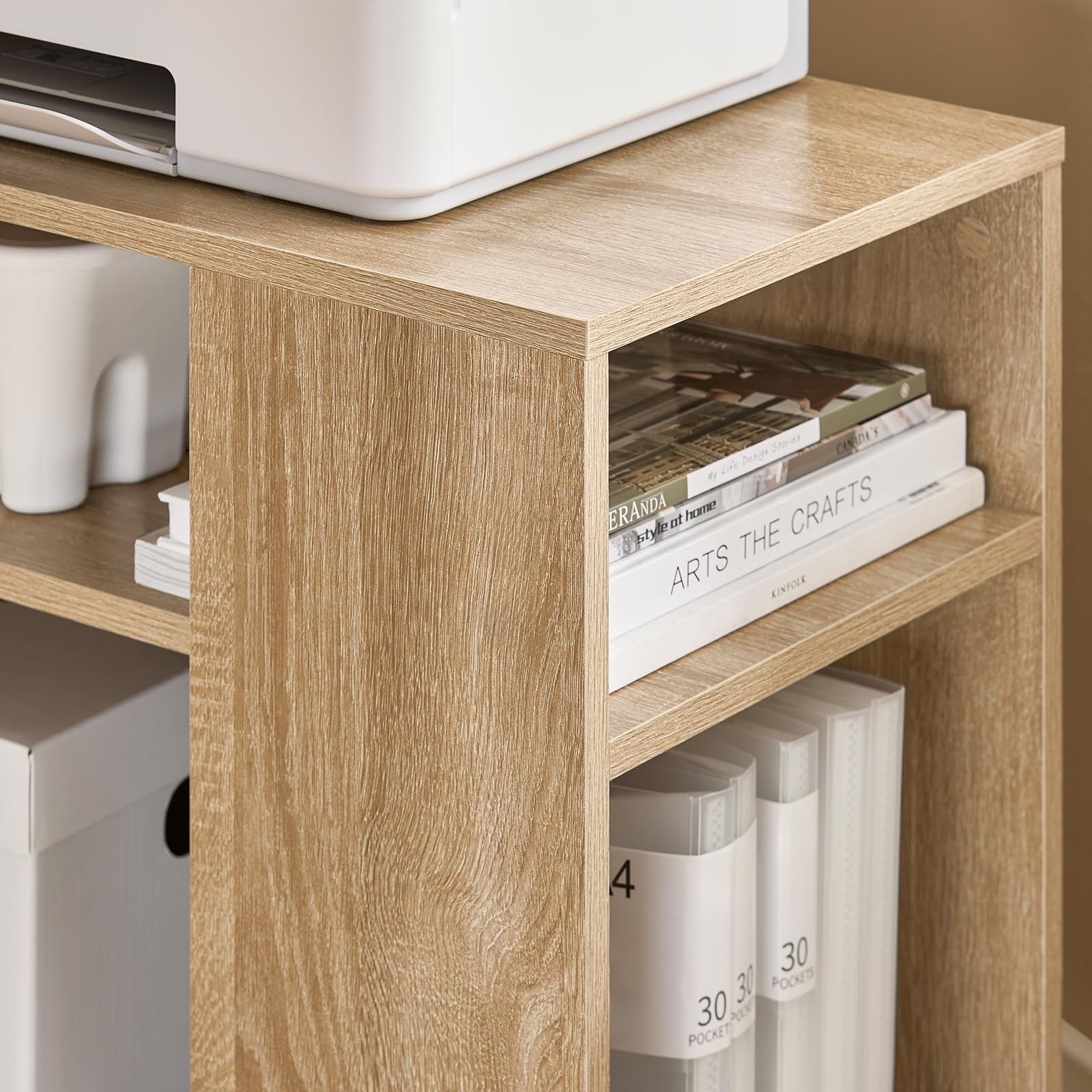 Tavolino Bassetto Con Ruote SoBuy - Mobile Multiuso 70x35x61 Cm, Bianco - Foto 6