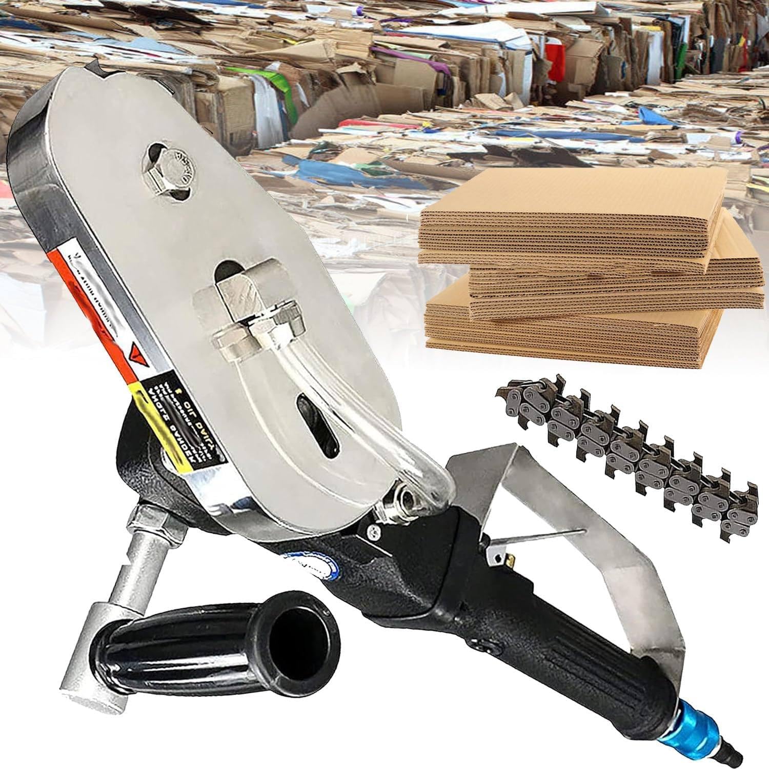 JKJZSALJ Pneumatic Waste Stripper Carton Paper Stripping Machine Waste Paper Edge Cutter Trimming Tool Alloy Steel Chain Cardboard Cutting Trimming Mteeth,Mteeth
