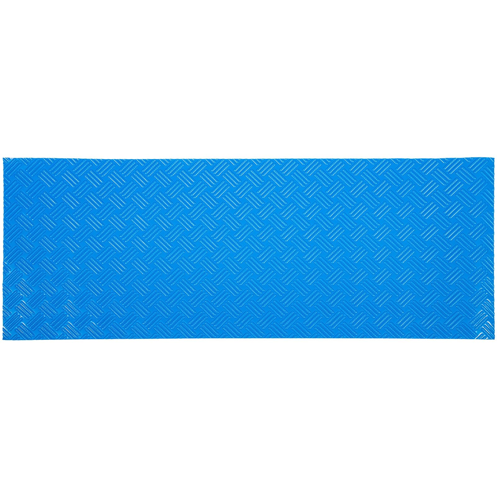 Alfombrilla de piscina antideslizante con drenaje seguro en PVC azul