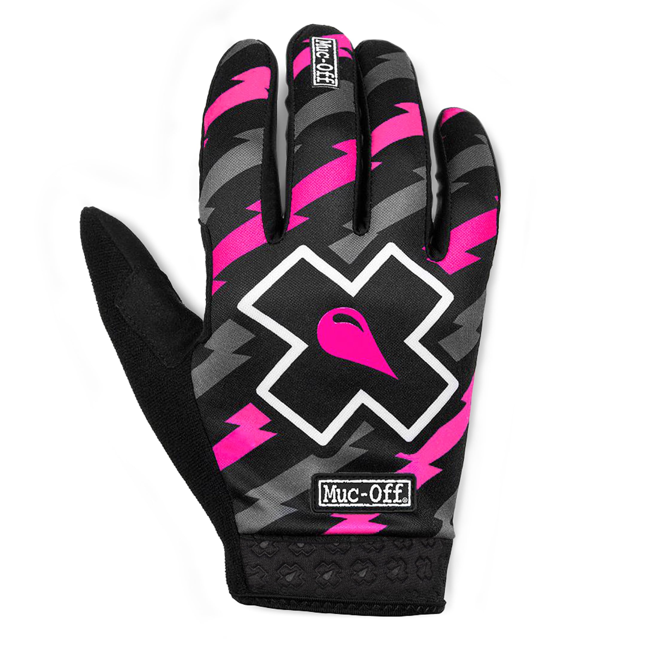 Muc Off Rider Gloves Bolt - Mountain Bike Cycling Gloves with Ultimate Grip and Microfibre Thumb - Flexible Breathable Bike Essentials for Men and Women - M