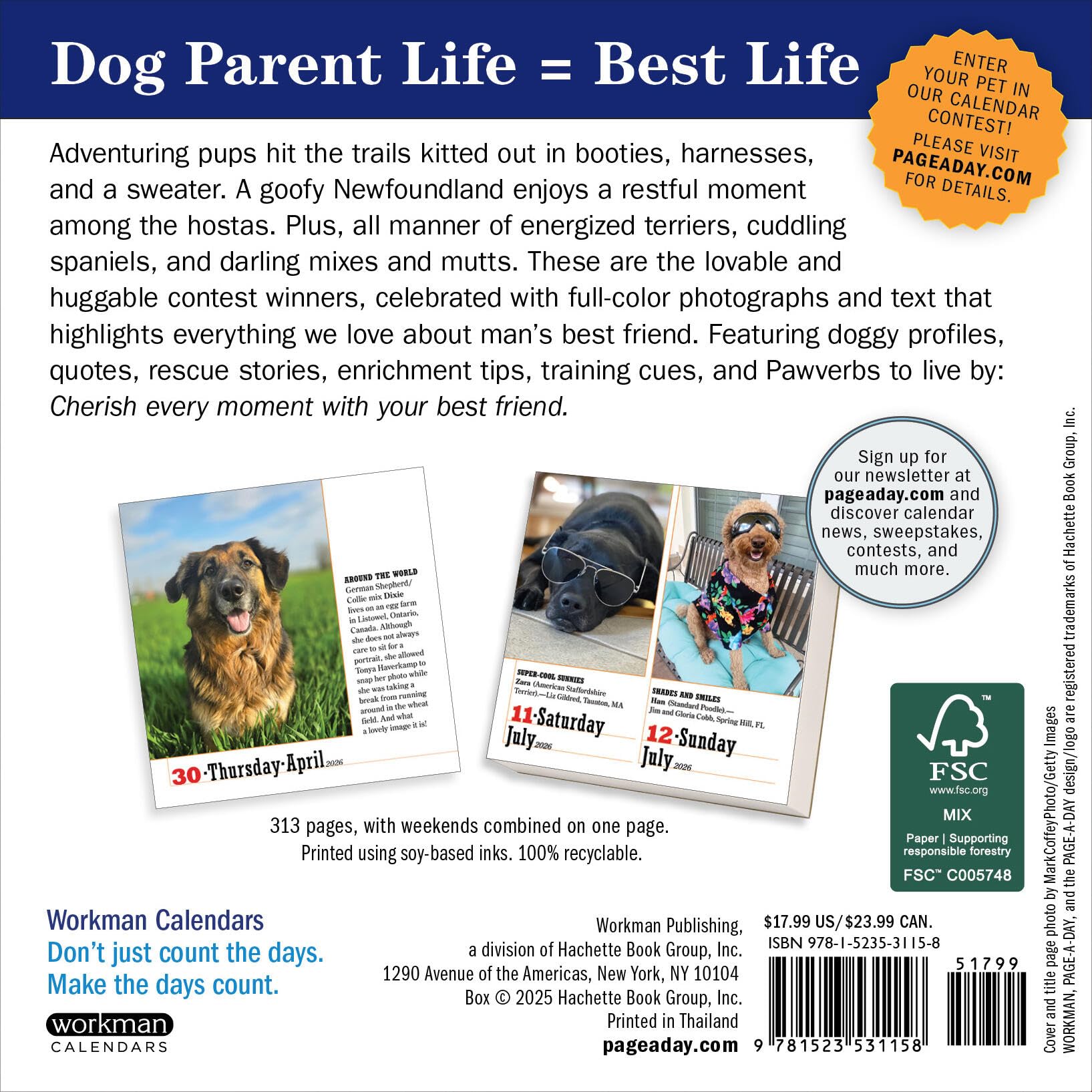 365 Dogs Page-A-Day® Calendar 2026: The World's Favorite Dog Calendar