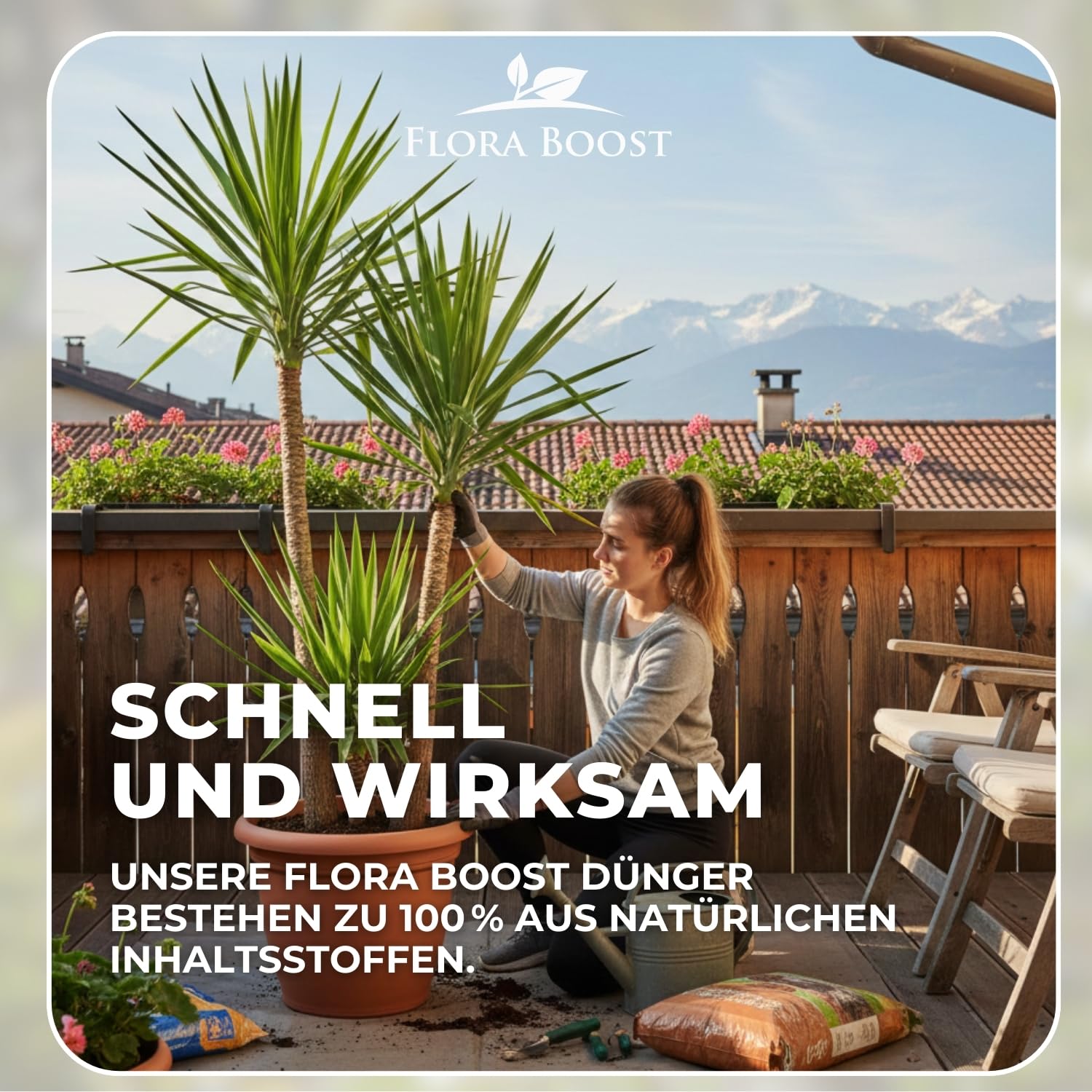 Konfitee Yucca Palmen Dünger Flora Boost 5000ml I Für bis zu 1000L Gießwasser I Zimmerpflanzen Dünger für Palmlilien I Flüssiger Blatt- & Wurzeldünger I 100% natürlicher Pflanzendünger