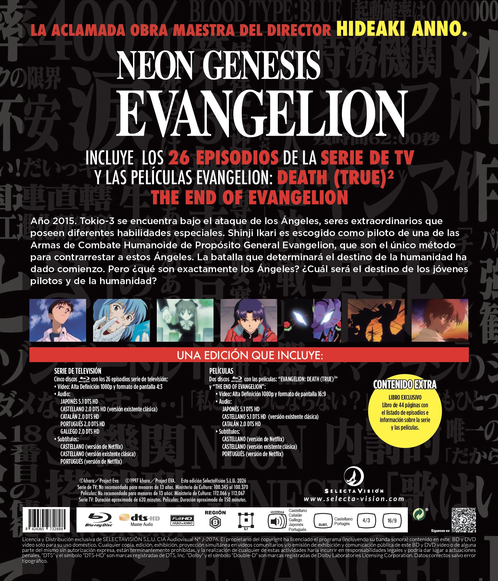 Neon Genesis Evangelion 30th aniversario Blu-ray Edición Blanca.