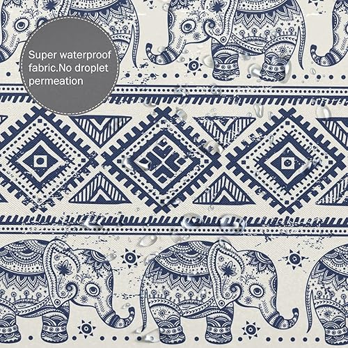 Miniatura 5 de GURUSS Cortina de ducha de elefante, cortinas de ducha impermeables para baño, cortinas de baño para decoración de baño, juego de cortina de ducha