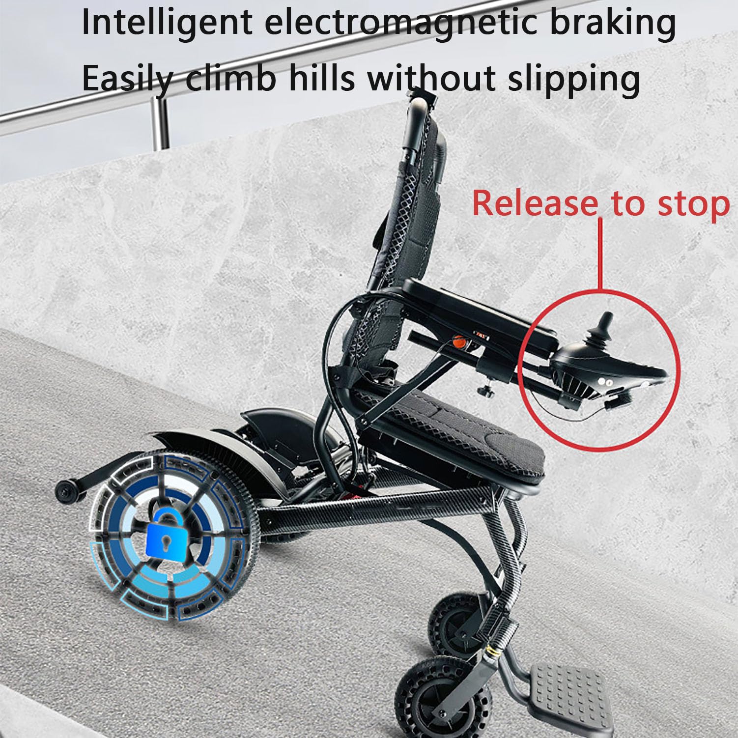 Silla De Ruedas Eléctrica Inteligente De 3 Controles, Scooter Portátil Totalmente Automático De 360 ​​W Para Personas Mayores Con Controlador Inteligente Wanxiang Y Cinturón De Seguridad Ajustable