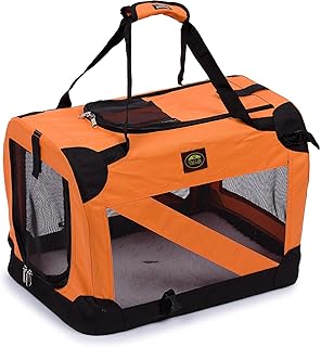 Pet Life Orange Vista View Collapsible Carrier XL