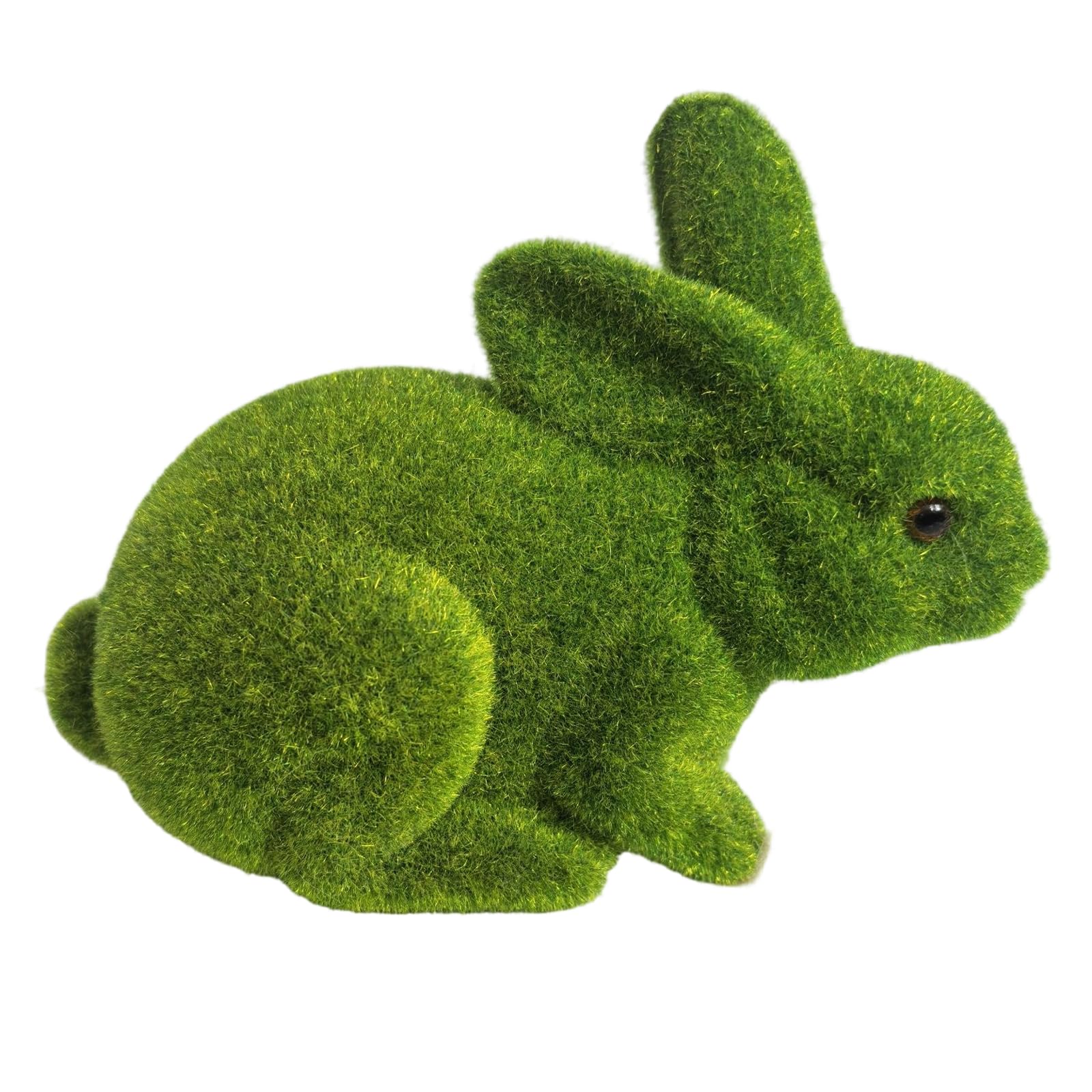 Xjdzineq Flocking Rabbits Figurine with Bowtie Tabletop Ornament Elegant Easter Decoration for Outdoor Garden Parties Supplies Easter Rabbits Figurine with Bowtie Soft Decoration