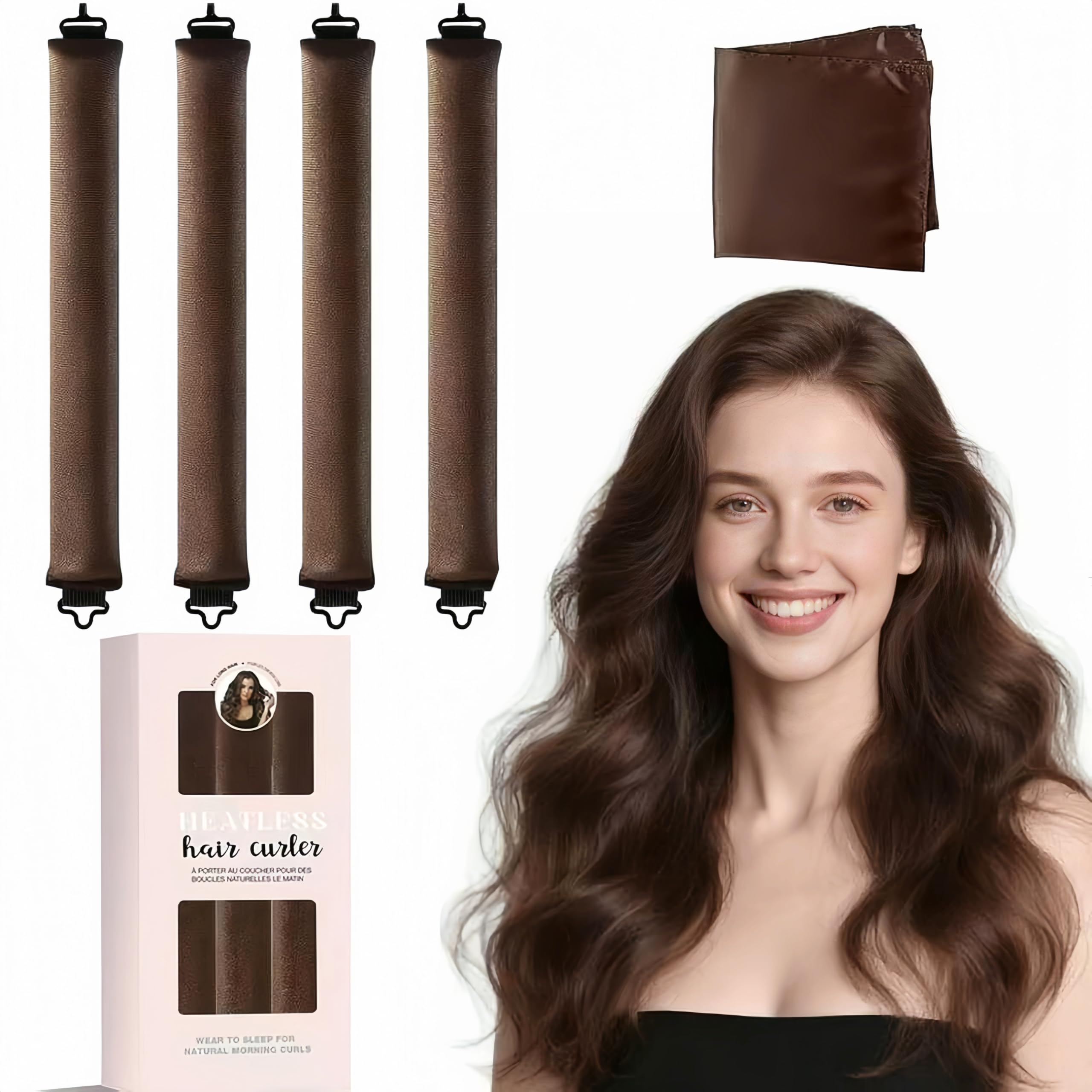 Generic 5Pcs Heatless Hair Curler Set