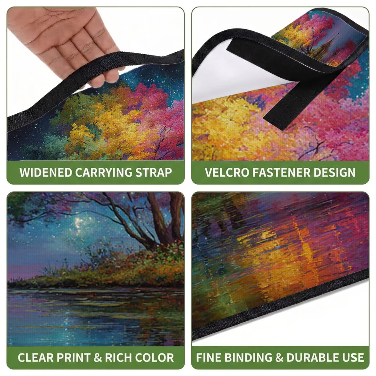 Couverture Pique Nique Grande 200x300cm,Outdoor Couverture Imperméable,Pliable Tapis de Plage Dos en PVC,Picnic Blanket pour Camping Accessoires,Jardin,Parc - l'arbre de Vie,Le Ciel Étoilé (2) UZ-840