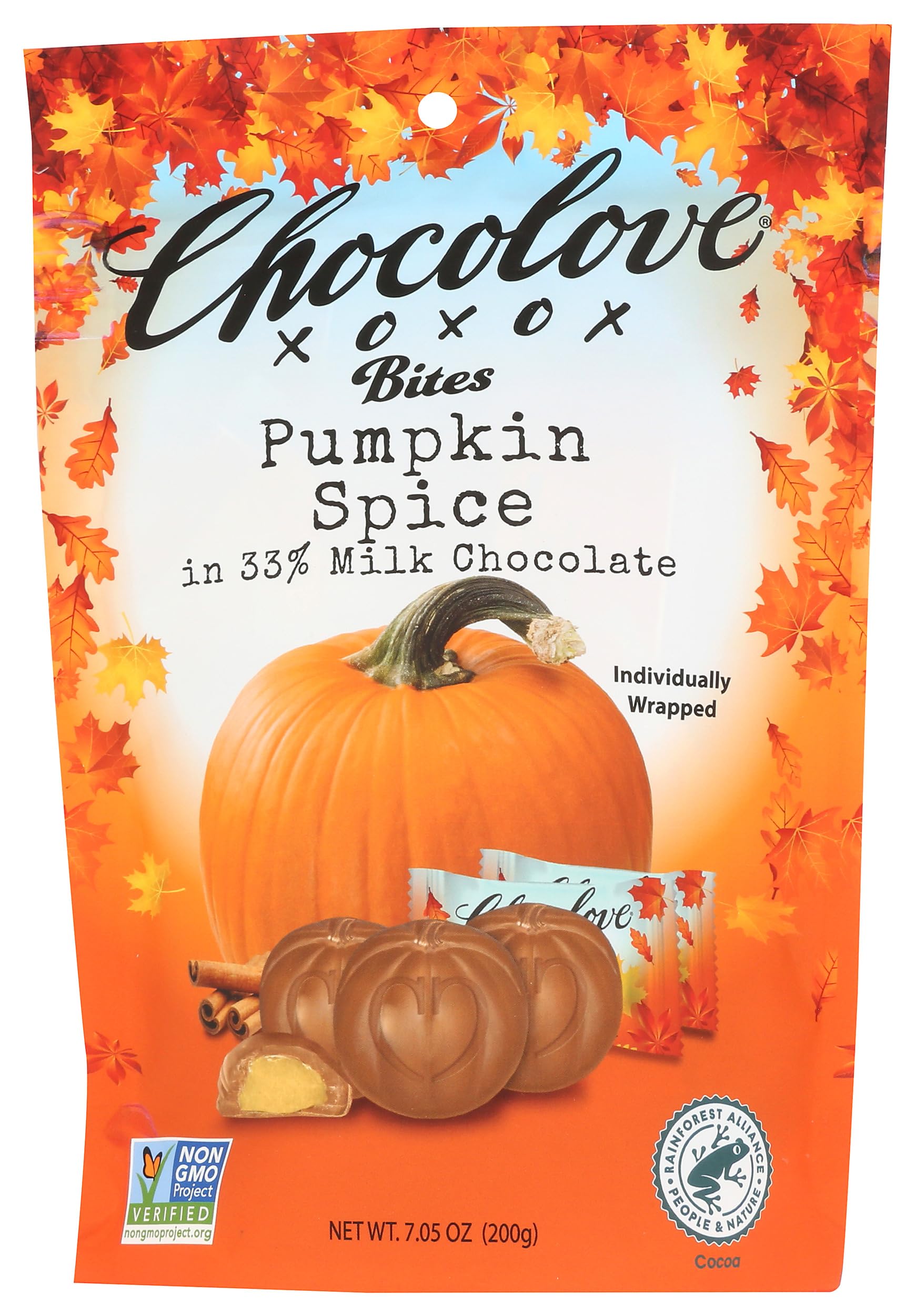 Amazon.com : Chocolove Pumpkin Spice Milk Chocolate Bites, 7.05 OZ