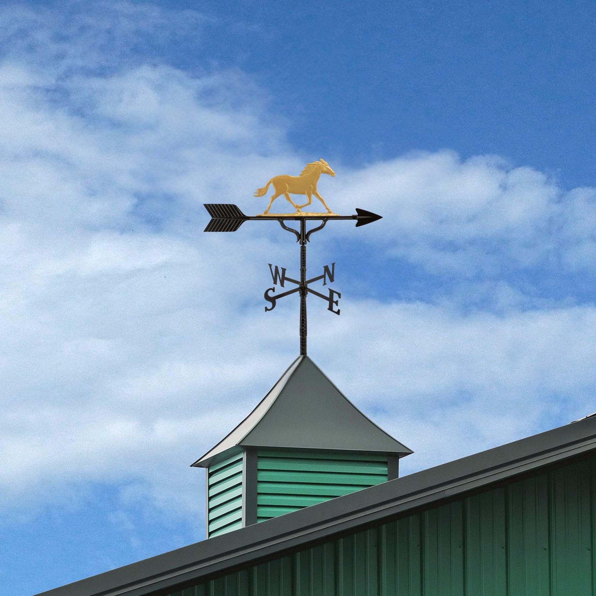 Montague Metal Products 32-Inch Weathervane with Swedish Iron Retriever Ornament