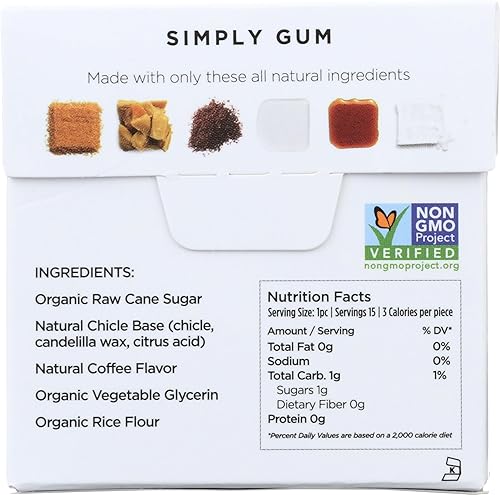 Miniatura 2 de Simplygum Gum Café Natural, 15 unidades