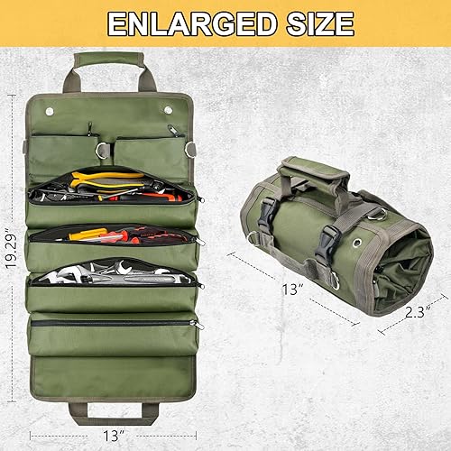 Miniatura 3 de Bolsa organizadora de herramientas enrollable regalos para hombres, papá, relleno de calcetines de Navidad, cumpleaños, motocicleta, caja portátil,