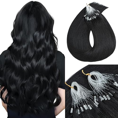 Miniatura 7 de MY-LADY Extensiones de cabello humano con punta I Tip, 100 hebras, 16 pulgadas, mezcla de rubio ceniza rubio decolorado, extensiones de cabello