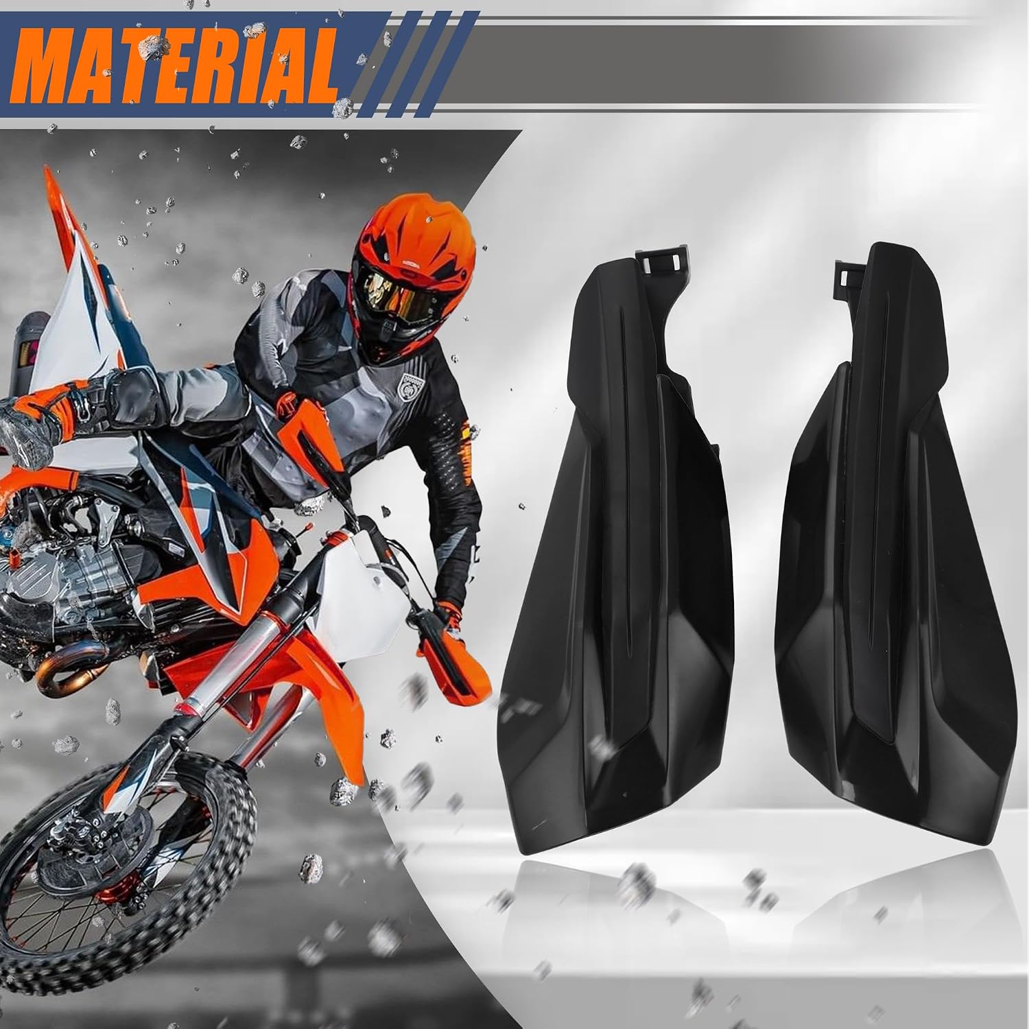 Dirt Bike Handguards,Motorcycle Handle Protector Compatible with Universal EXC XC SX SXF XCF XC-W TPI 125-500-Black