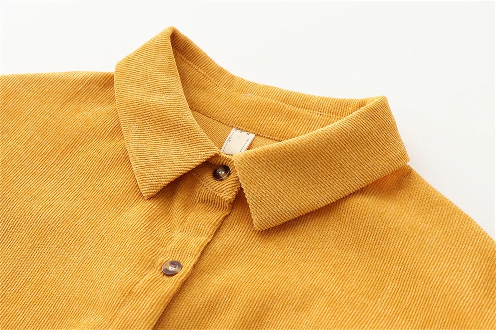 Camicia da donna a maniche lunghe in velluto a coste primaverile camicette da donna eleganti casual allentate abbottonate camicie top