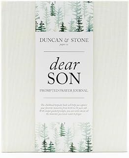 Duncan & Stone Dear Son Boy Mom Baby Memory Book Journal, Cream, 230pg