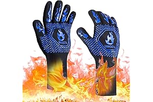 1472 Degree F Heat Resistant BBQ Gloves Anti-Steam