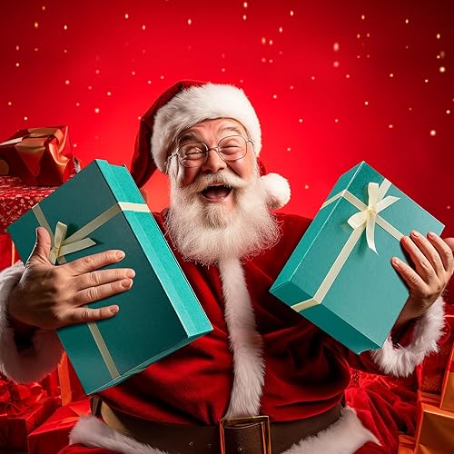 Miniatura 7 de MESHA 11 x 8 x 3.5 pulgadas, 1 caja de regalo magnética negra con lazo, cajas de regalo de Navidad para almacenamiento, cumpleaños, graduación, boda