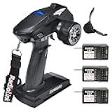 DUMBORC X4 2.4GHz 4-Channel RC Radio Transmitter and 3PCS X6F Receiver with Fail-Safe & Low Voltage Alarm Function Mixed Mode for Rc Vehicle Car Boat Tank Model Parts Remote Controller