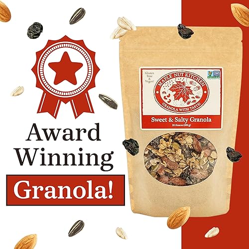 Miniatura 6 de Maple Nut Kitchen Granola dulce y salada - Sin gluten y vegana  Nutty Bliss con almendras de arce, chocolate y cerezas 10 onzas