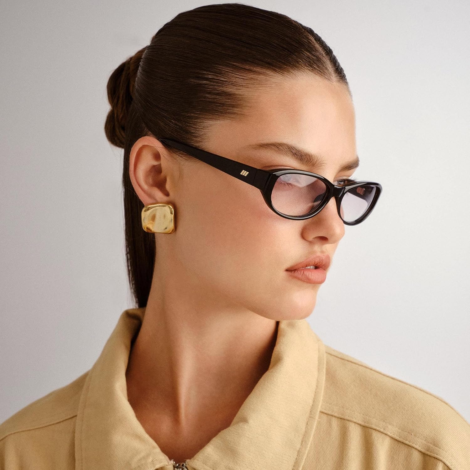 Le Specs Don't Cha Sunglasses - Black, Oval, Unisex, Sleek Refined Style