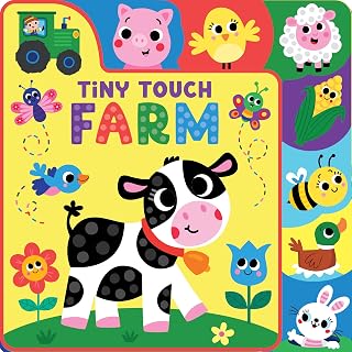 Tiny Touch Farm Sensory Board Book for Babies & Toddlers –Touch-and-Feel Fun with Tabs – Embossed Textures & Interactive Learning