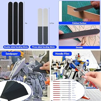 200 Pcs Gundam Tool Kit, Professional Model Tool Kit for Gundam, Modeling Tools for Plastic Models, Gunpla Tool Kits for Adults, Model Building Tools Hobby Tools Craft Set for Repairing and Fixing