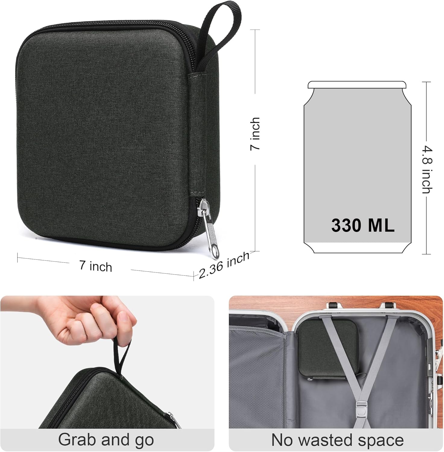 Bukere Travel Sunglasses Organizer Case Adjustable Slot For Multiple Eyeglasses Hard-shell Portable Storage Box for Men Women - Image 4