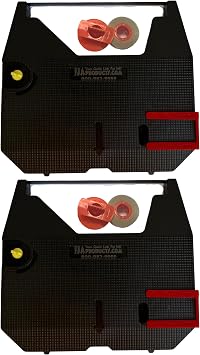 Compatible Replacement Cassette Set for Brother AX10, AX15, SX4000, GX6750 Typewriters, Black, 2 Pack