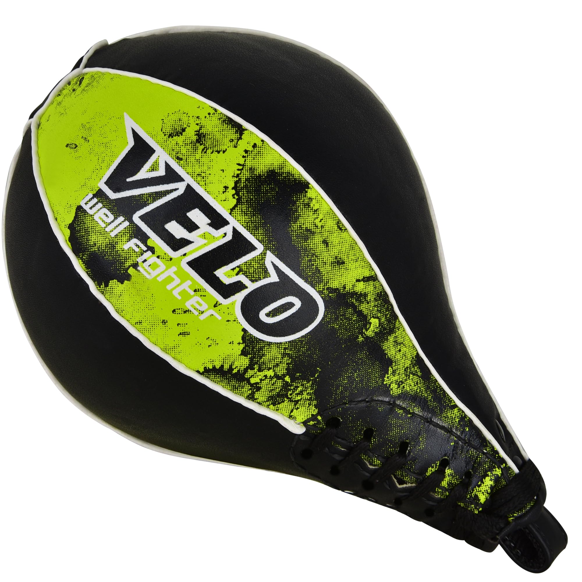 VELO Speed Ball - Premium Leather Ceiling Punch Bag for Boxing, MMA Training Equipment for Speed, Accuracy, and Reflexes -Red Yellow (Green)