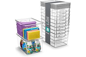 Sorbus Large Clear Storage Bins with Airtight Lids