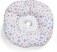 Colar Elizabetano Ajustável YOLOPET – Confortável e Flexível, Proteção Pós-Cirúrgica para Pets – Estampas Variadas e Tamanhos P, M e G (Era Espacial, M (32 cm))