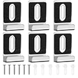 JJUNW 6 Pcs Metal Mirror Holders Kit, Heavy Duty Mirror Mounting Clips with Screw Mirror Clips for Wall Mounting Frameless Mirror Billboard Displays