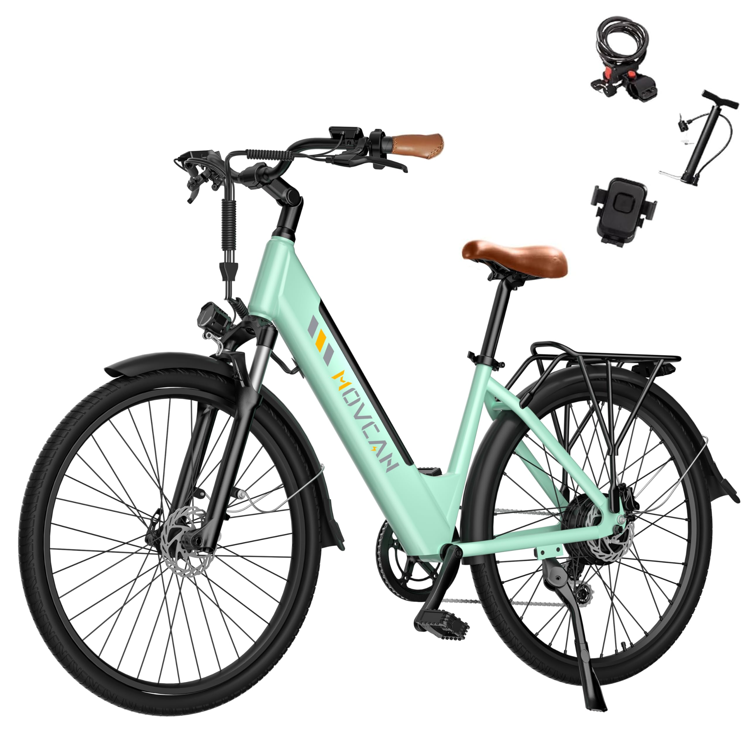 V80 Electric Bike, 1000W Motor 28MPH Ebike, 48V 13Ah Removeable Battery, 26'' City Cruiser Adult Electric Bicycles up to 70 MilesRecycled Claim Standard 100