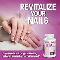 Vista 3 de Bronson Suplemento vitamínico extra fuerte para cabello, piel y uñas con biotina para mujeres, 100 cápsulas