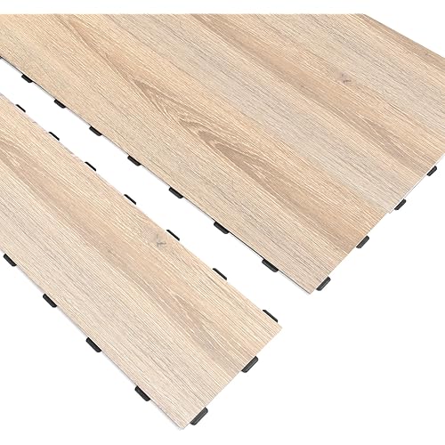 Art3d Interlocking Luxury Vinyl Flooring Tile, Wood Floor Plank for Kitchen Bathroom - Waterproof, Anti-Slip, Wear-Resistant, Reusable - 36 x 6 Inch, 18-Pack Cover 27 Sq. Ft