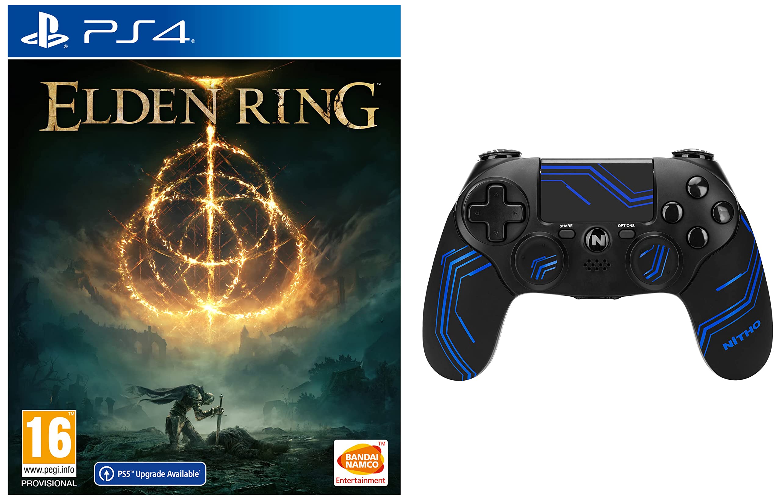 Namco Bandai Games Elden Ring (PS4) +Nitho ADONIS - Controller 