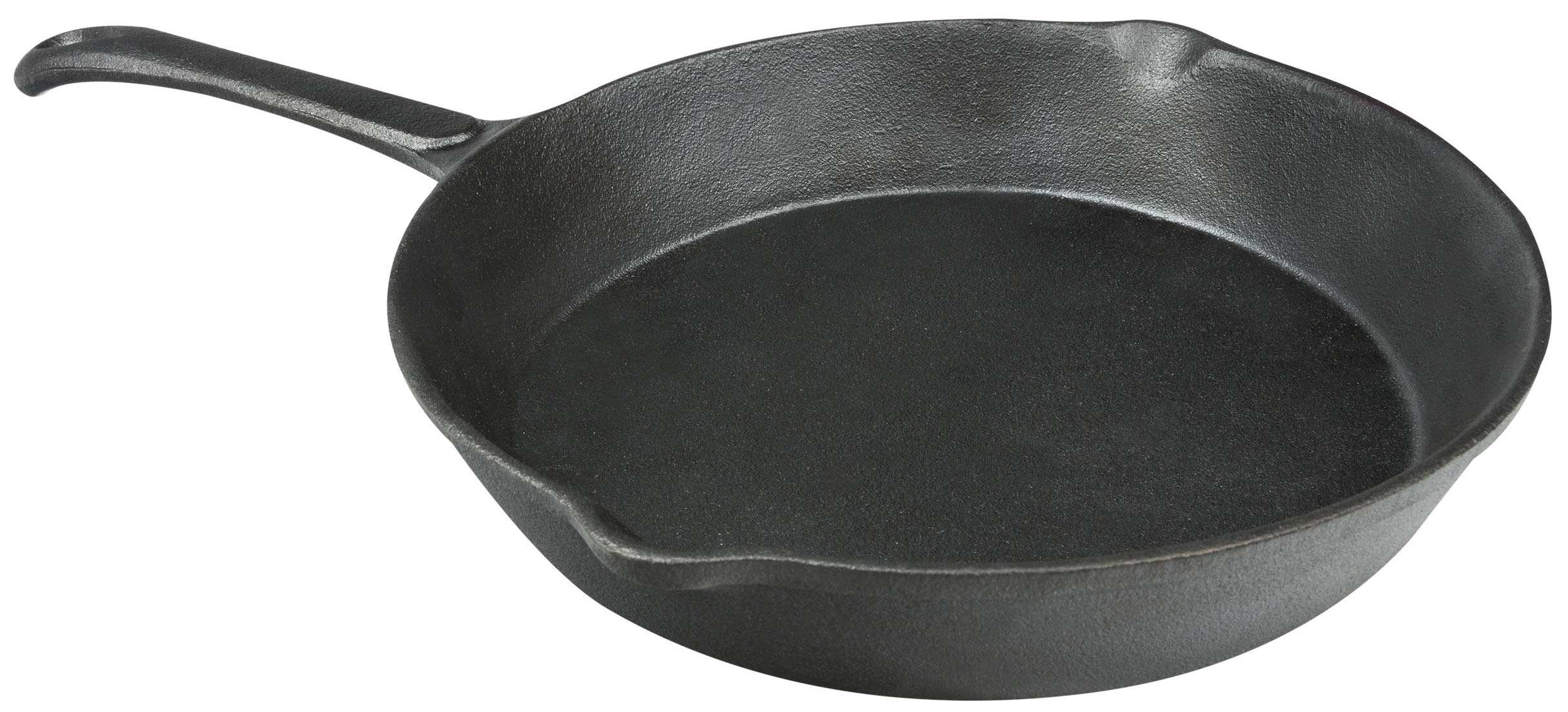 CampAir Ø 29 cm Round Iron Cast Frying Pan with Handle - Black