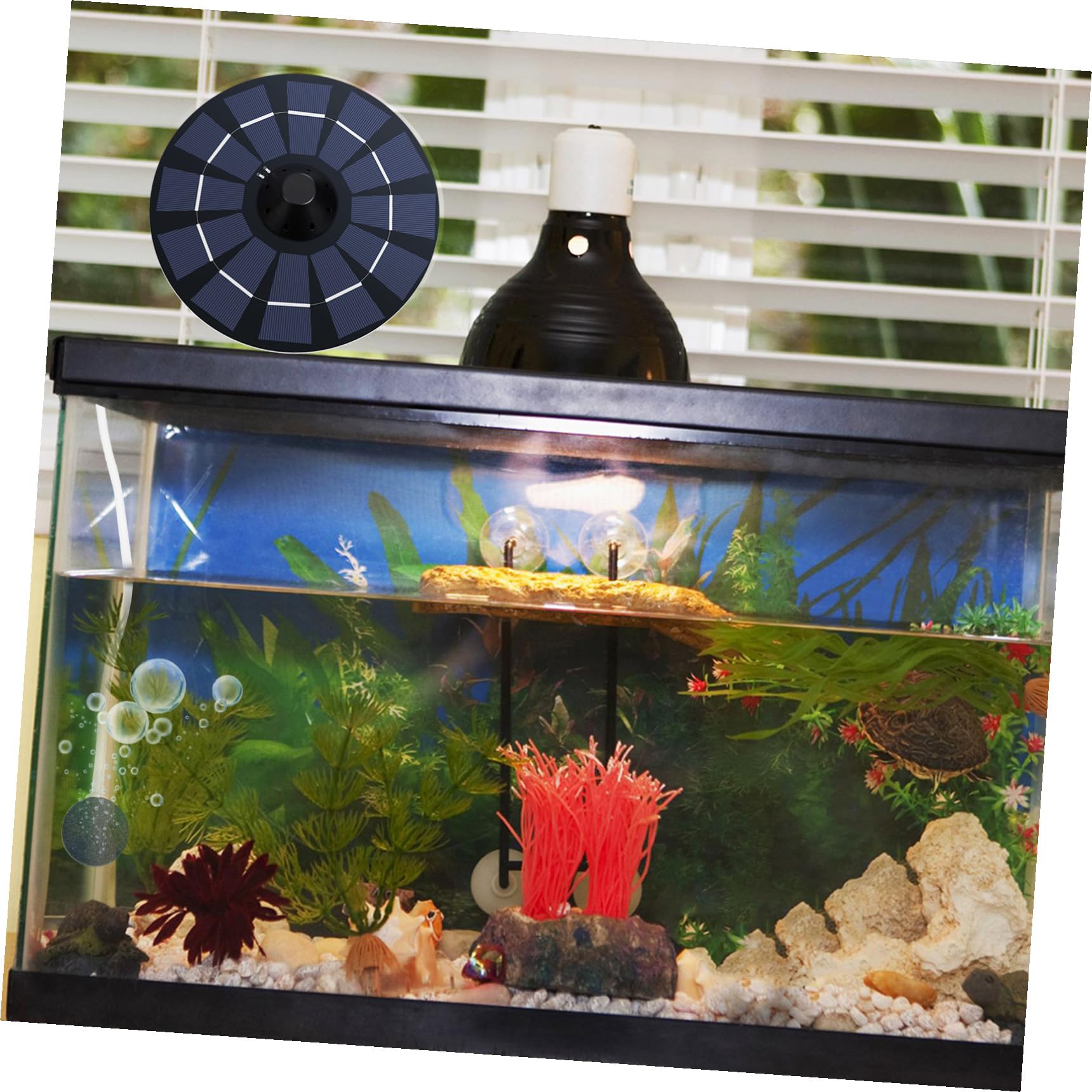 YARNOW Pompe à Oxygène Solaire Flottante Aérateur Oxygène Pour Piscine Et Aquarium Pompe à Air Solaire Pour Plantes Hydroponiques